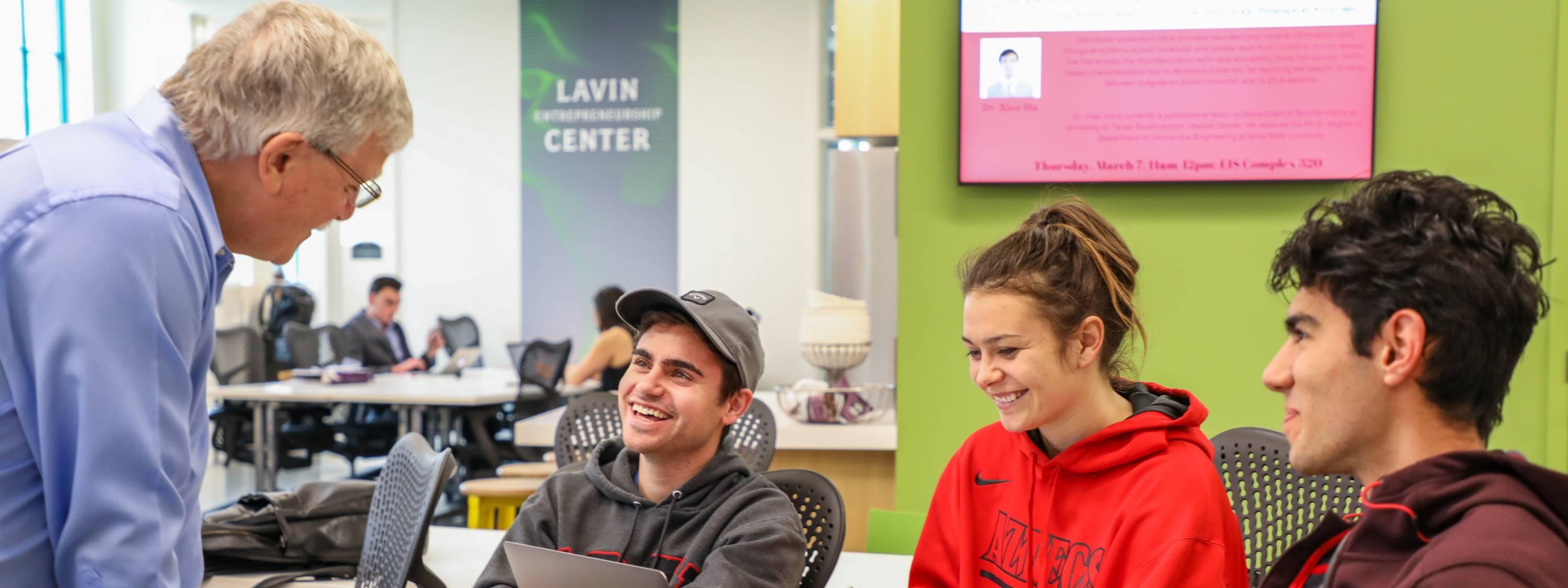 Students at Lavin Center
