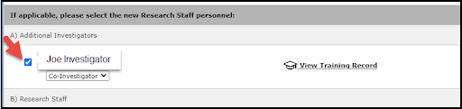 Personnel Change Step 6